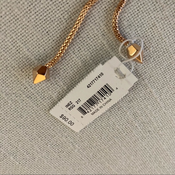Kendra Scott Inez White Ivory Mother of Pearl Rose Gold Long Necklace $90 Box - Picture 12 of 16